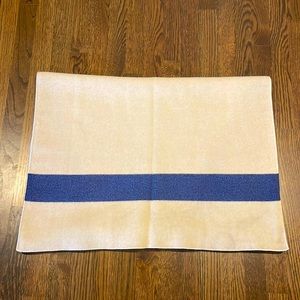 Free People blanket scarf in taupe/cream and blue